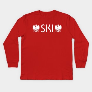 SKI Polish Name Eagle Dyngus Day Kids Long Sleeve T-Shirt